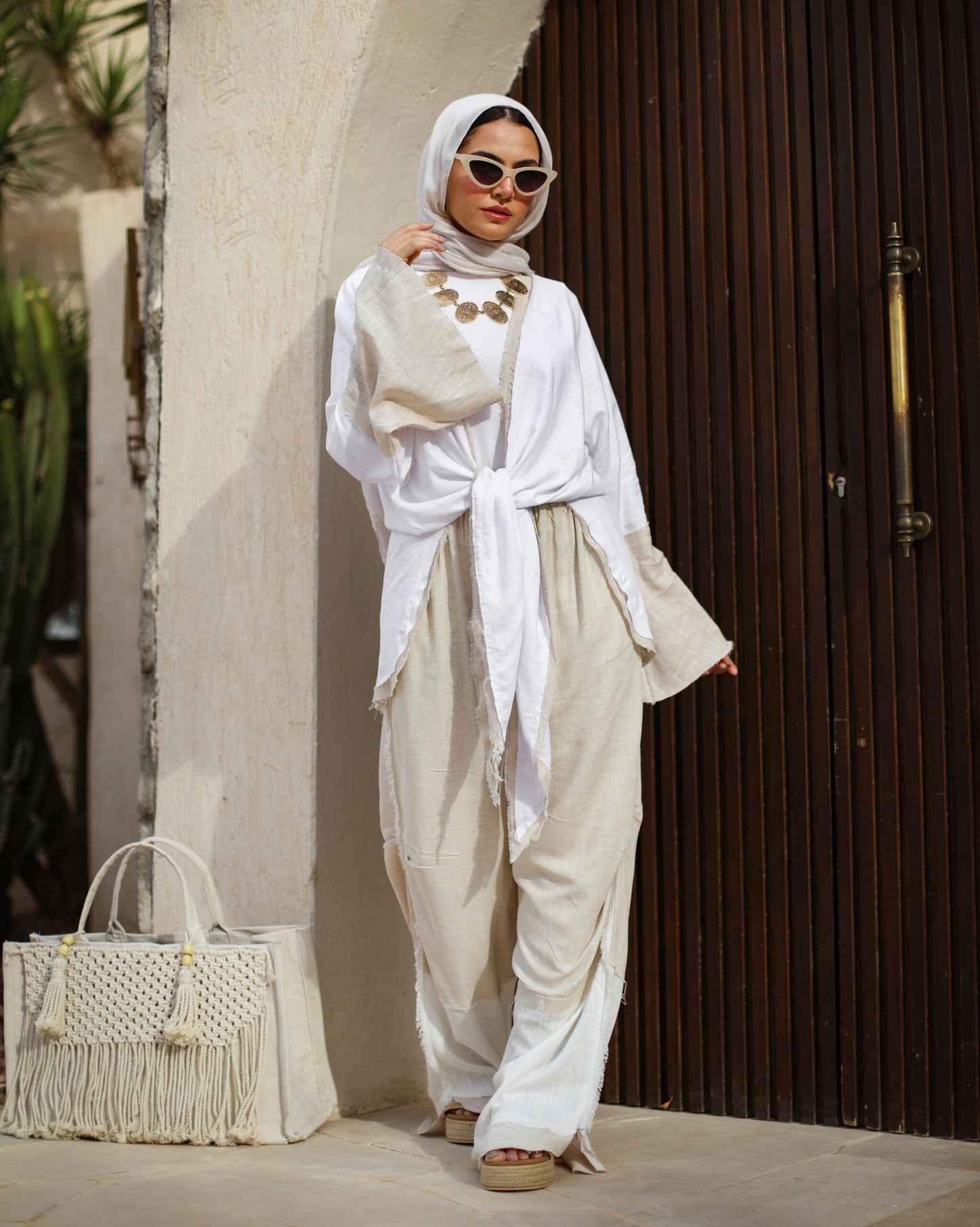 Patchwork Linen Pants