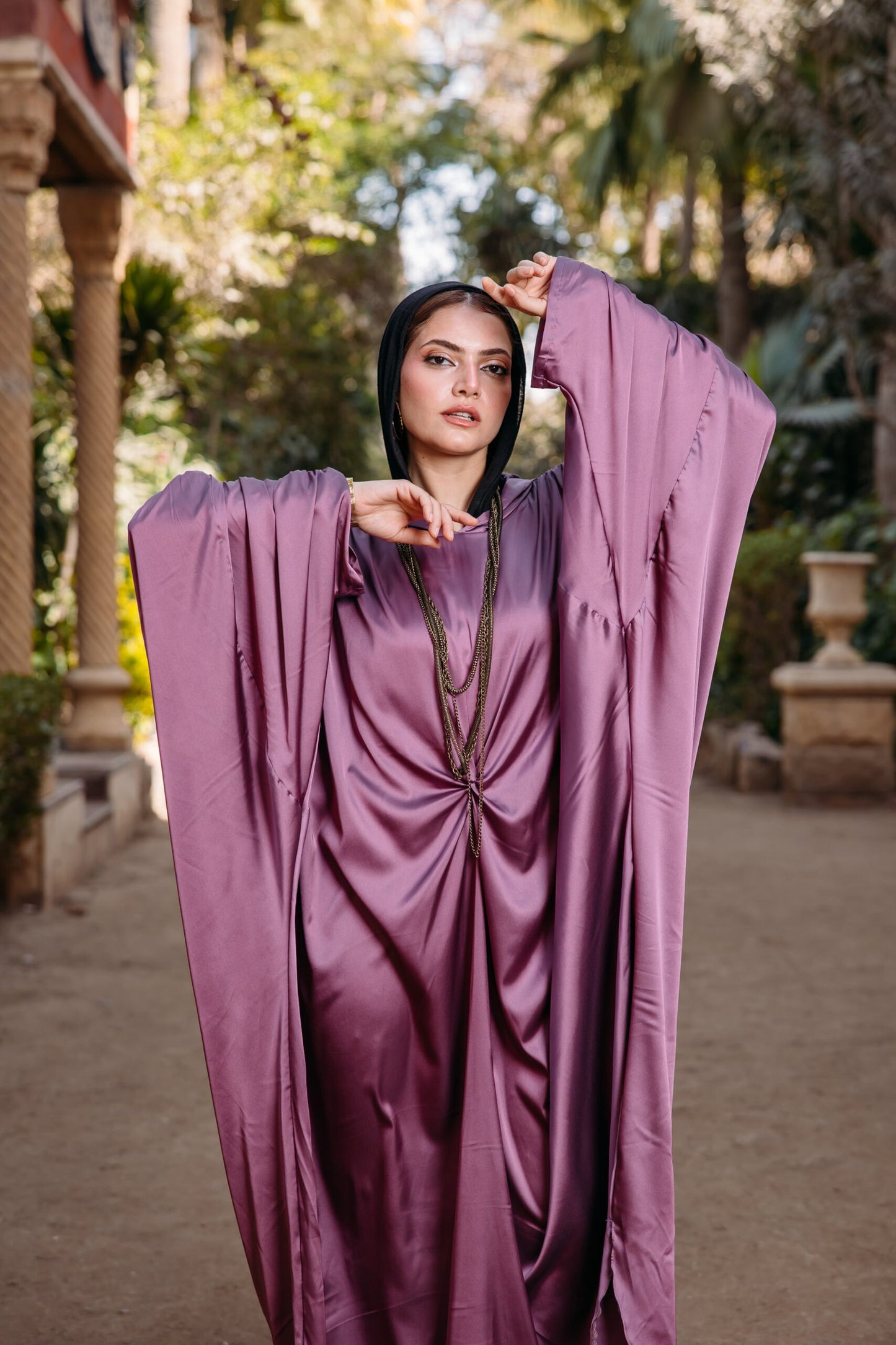 Nightfall wrap dress in Royal purple