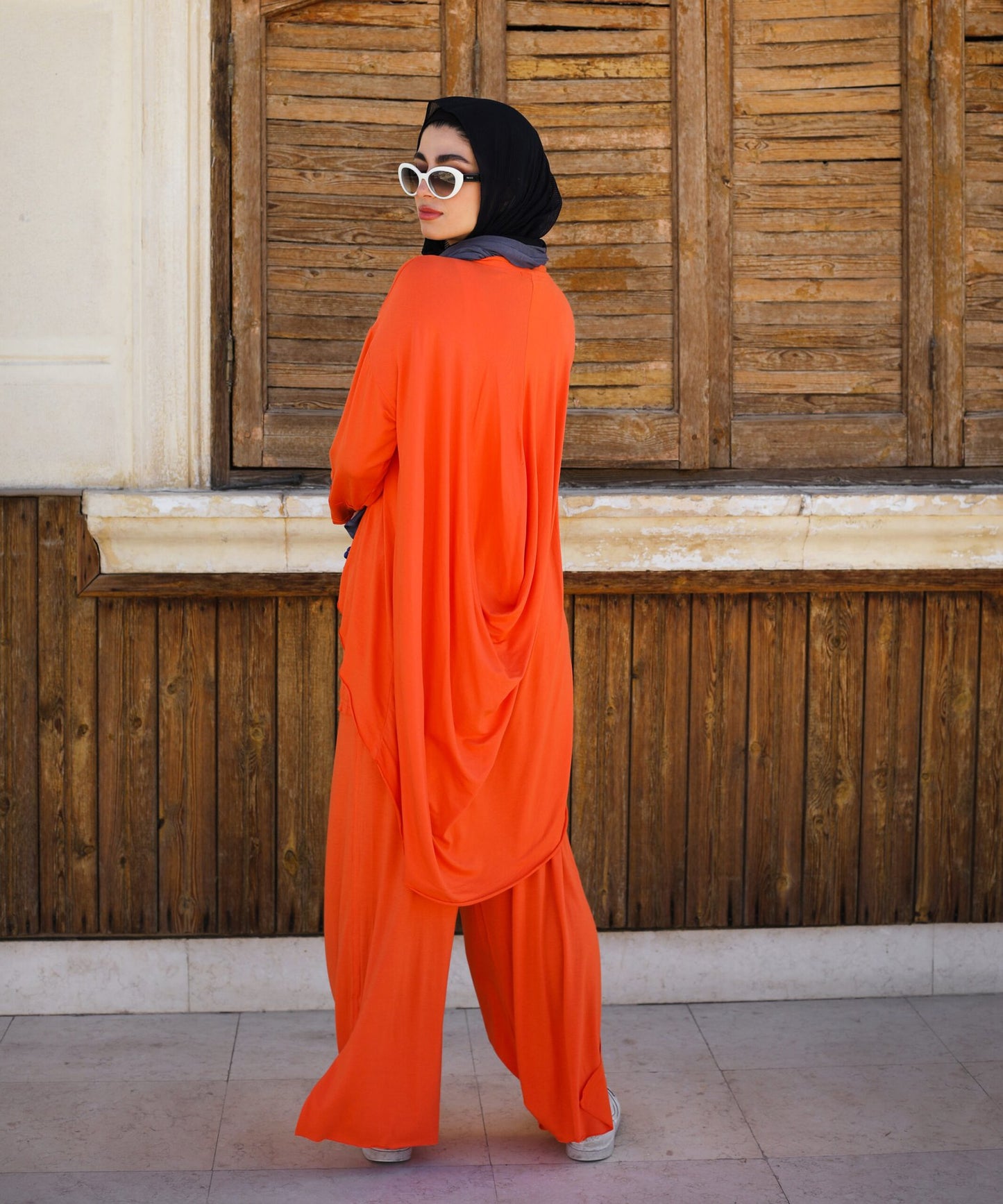 Orange Back Drapee Set