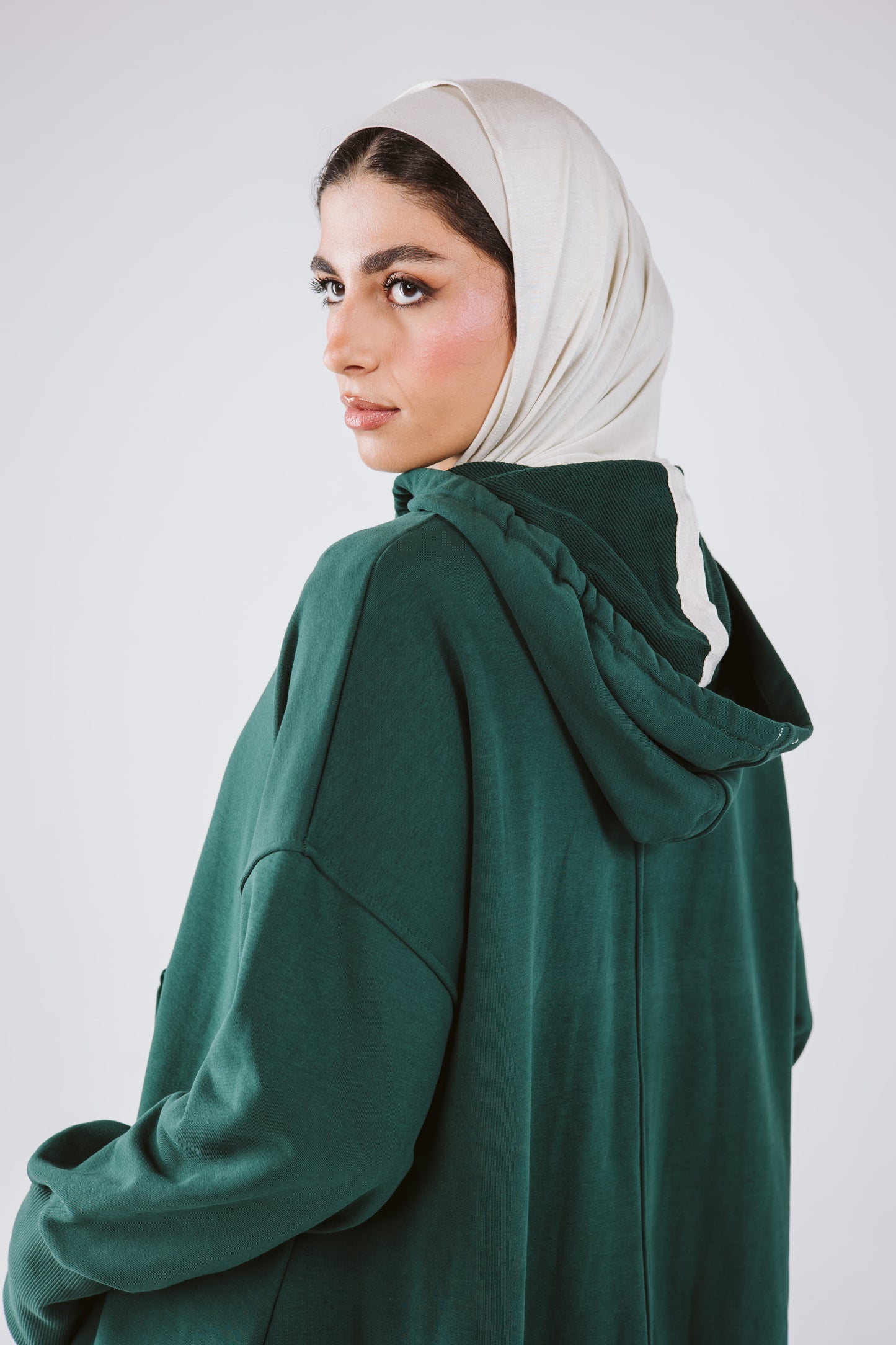 Tracksuit Hoodie Set in Green