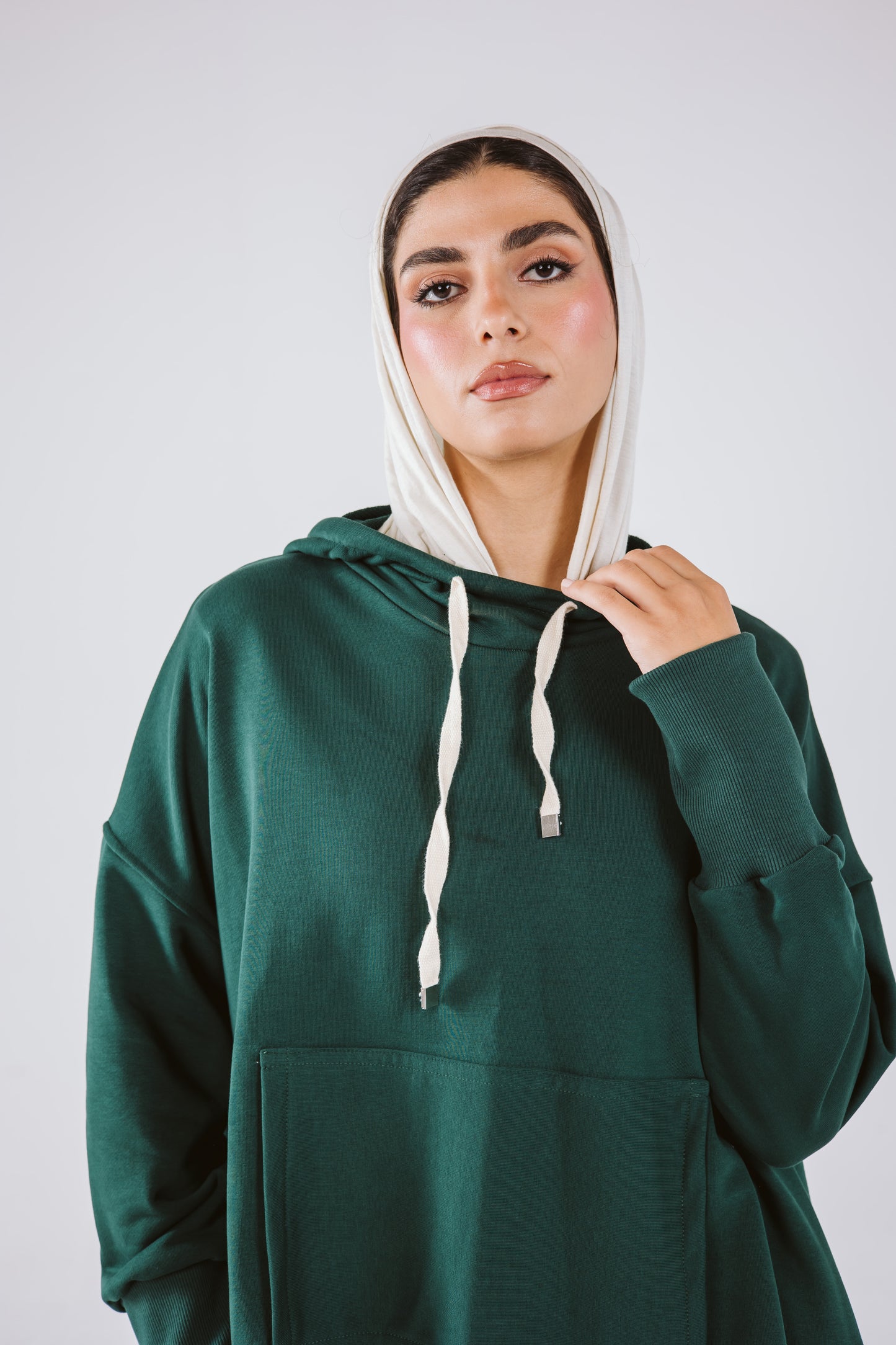 Tracksuit Hoodie Set in Green