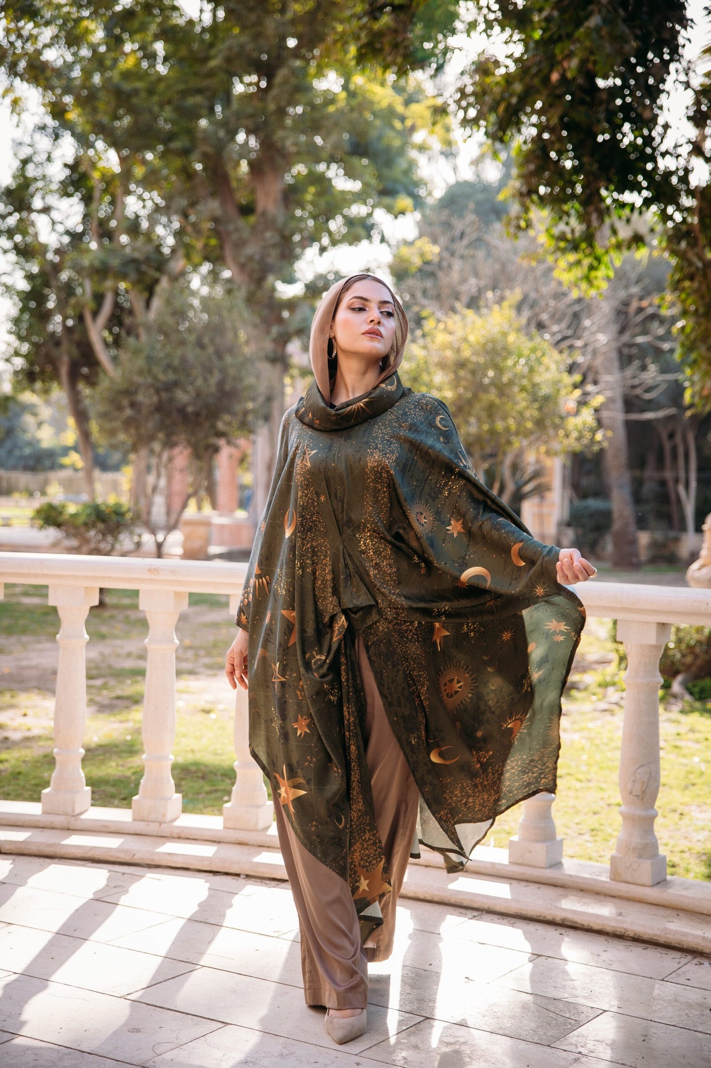 Noor wrap poncho