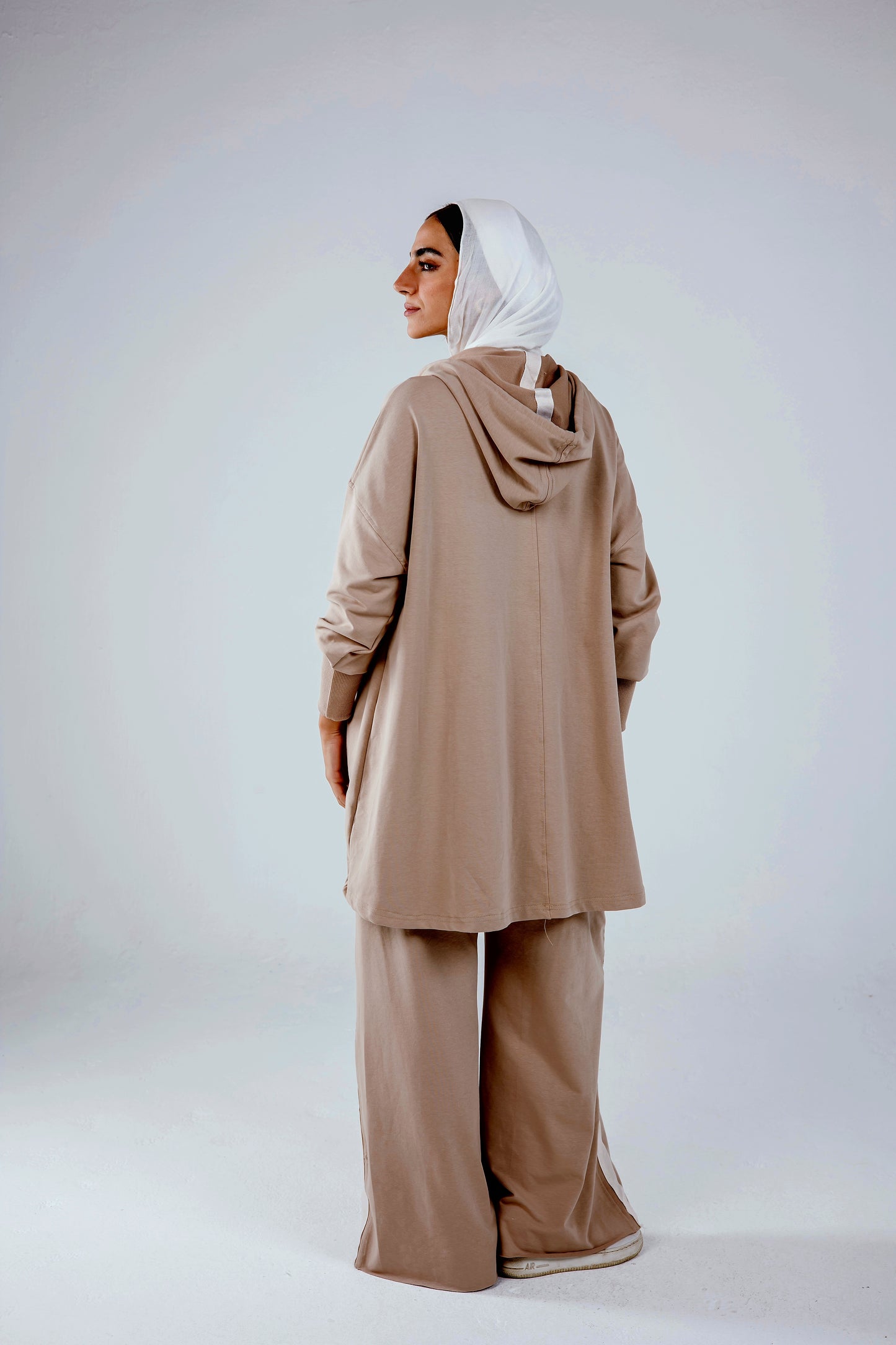 Tracksuit Hoodie Set in Coffee