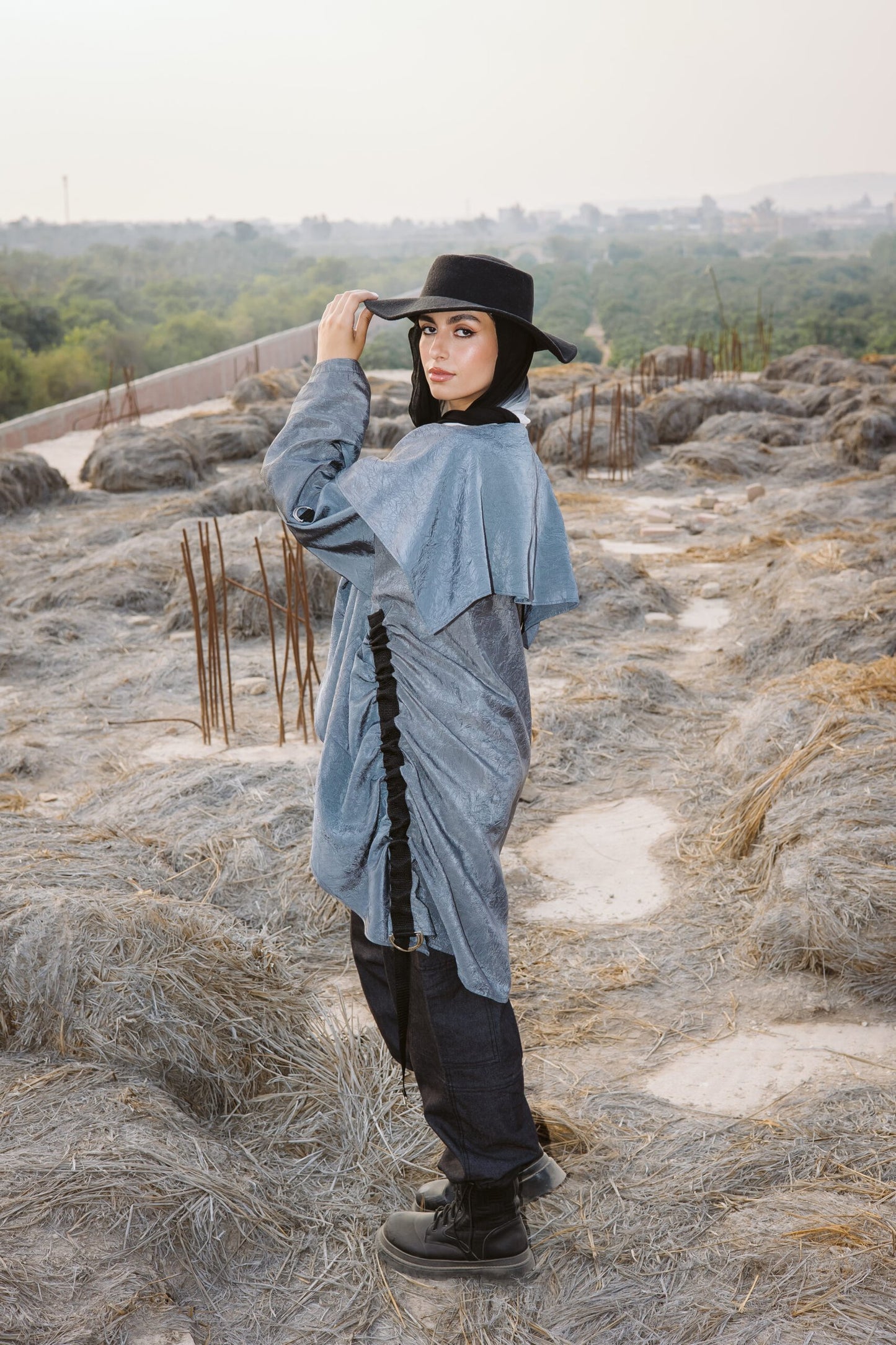 Waterproof Trench Coat in Grey