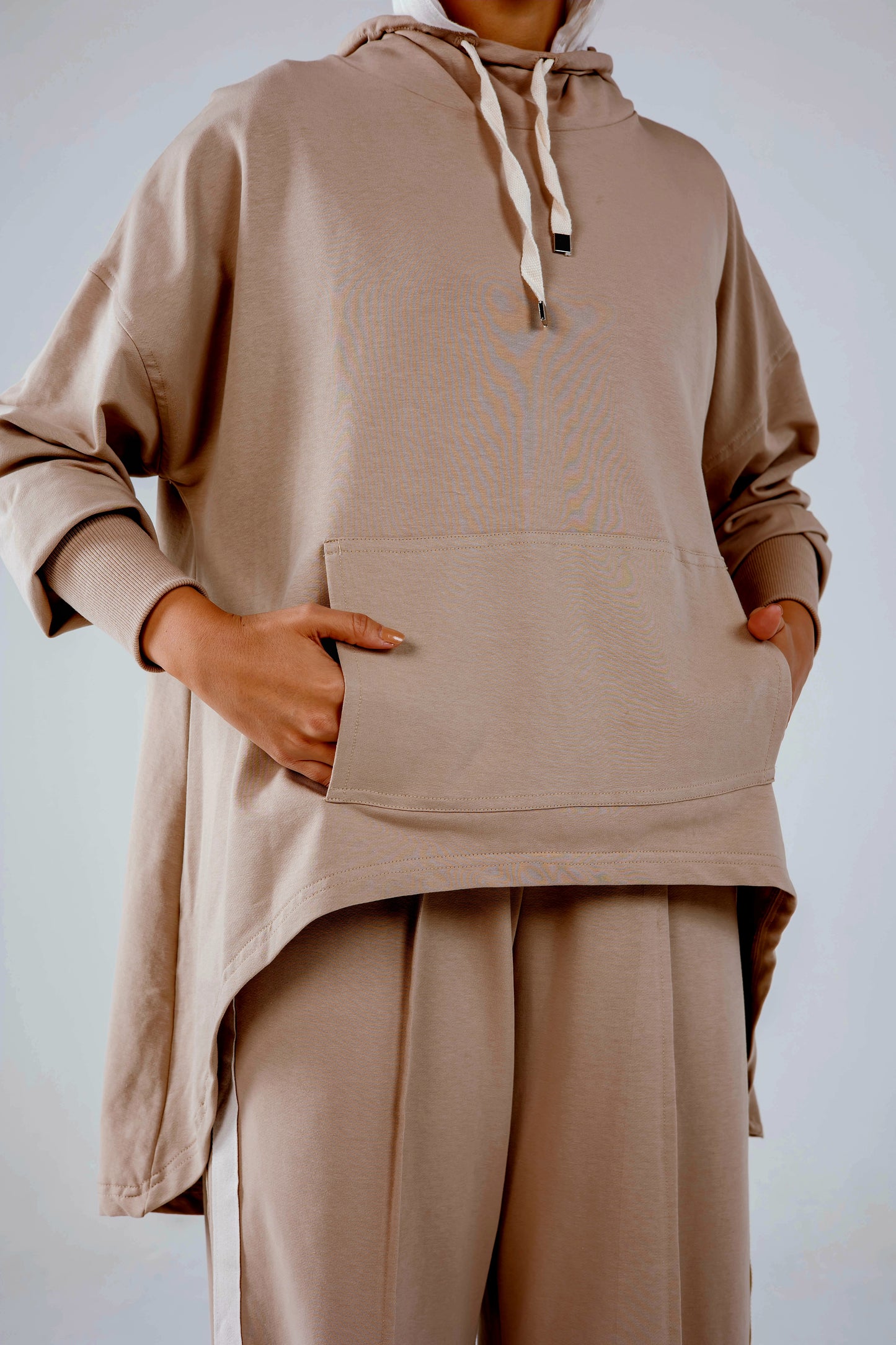 Tracksuit Hoodie Set in Coffee