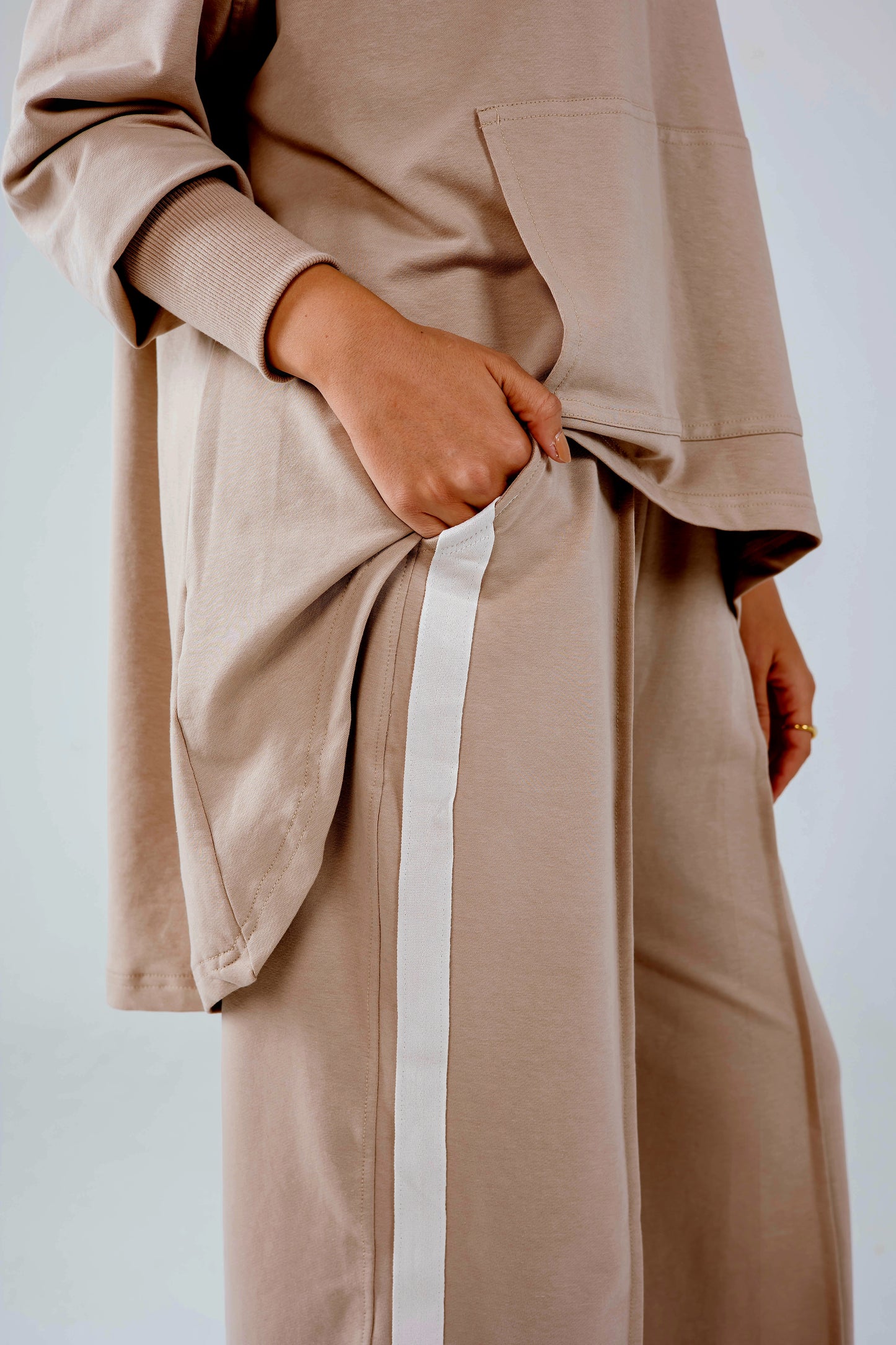 Tracksuit Hoodie Set in Coffee