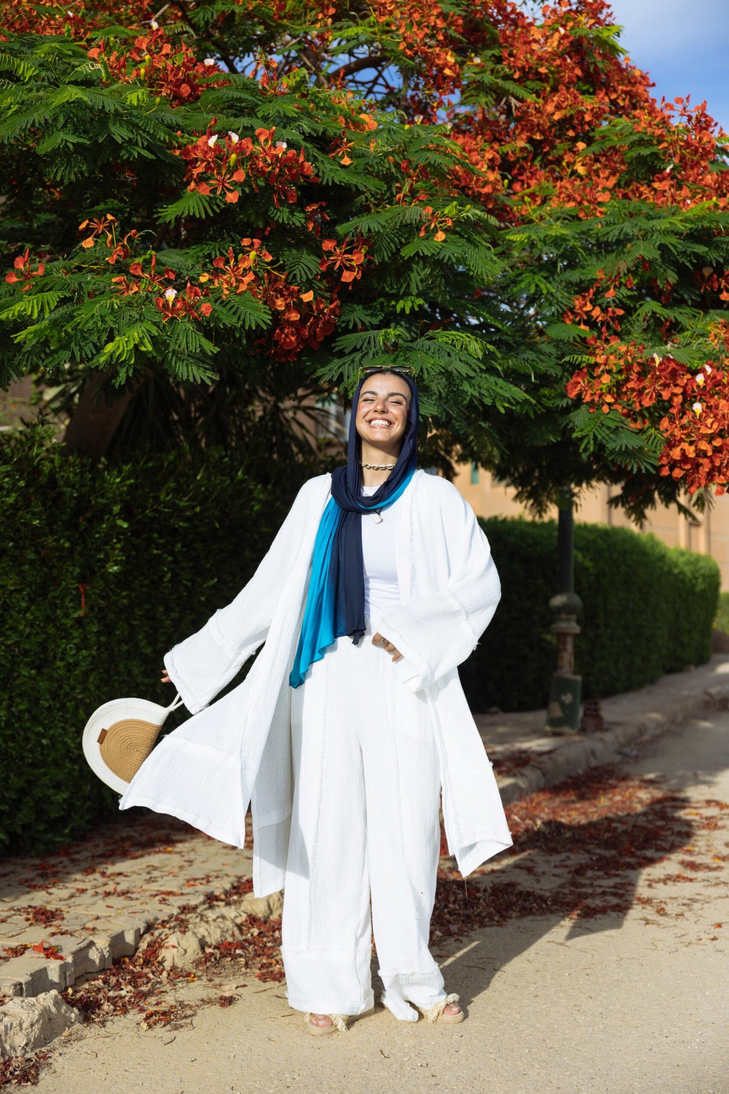 Stitches Cardigan in white