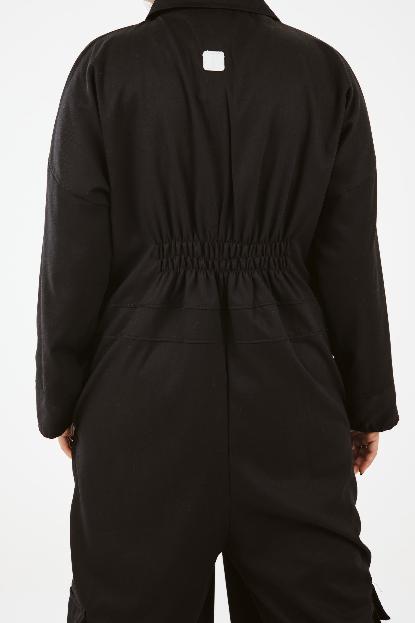 Belt Oversized Jumpsuit in Black
