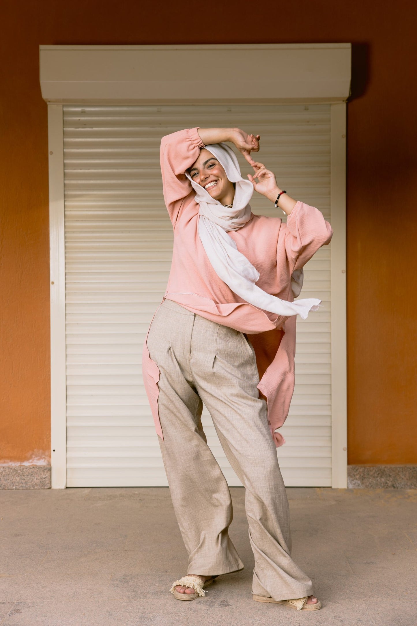 Linen Slab pants in beige