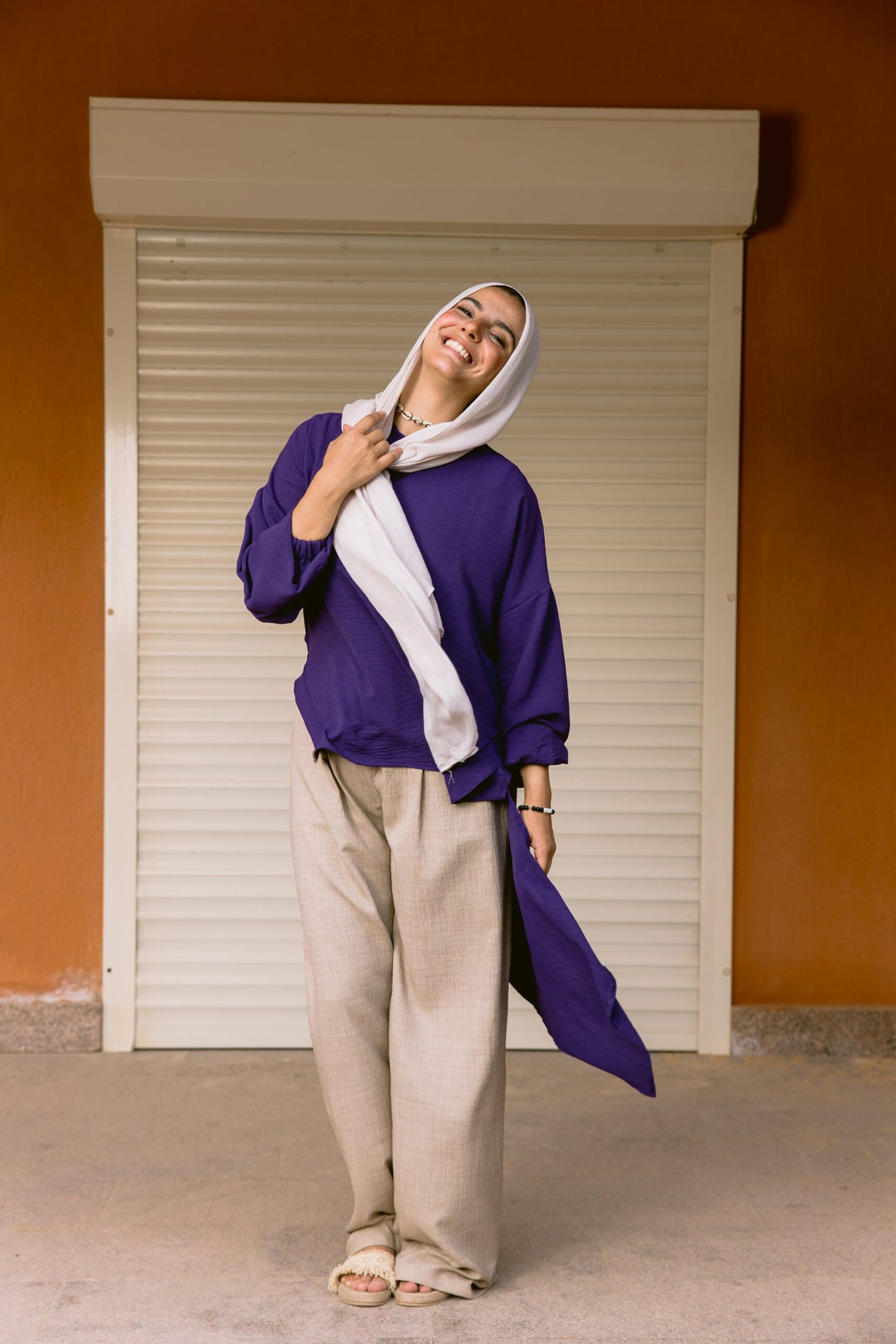 Asymmetrical top in purple