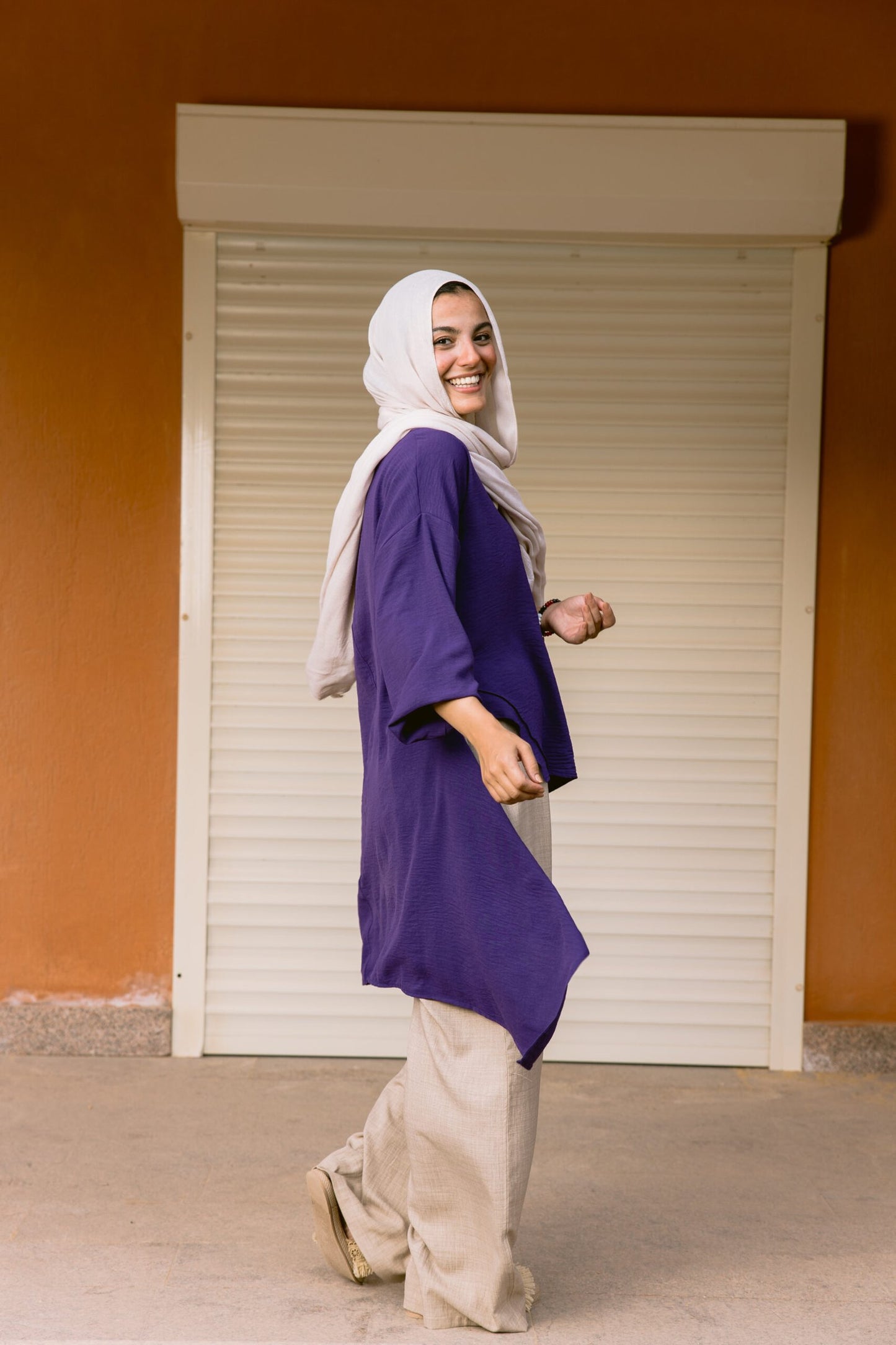 Asymmetrical top in purple