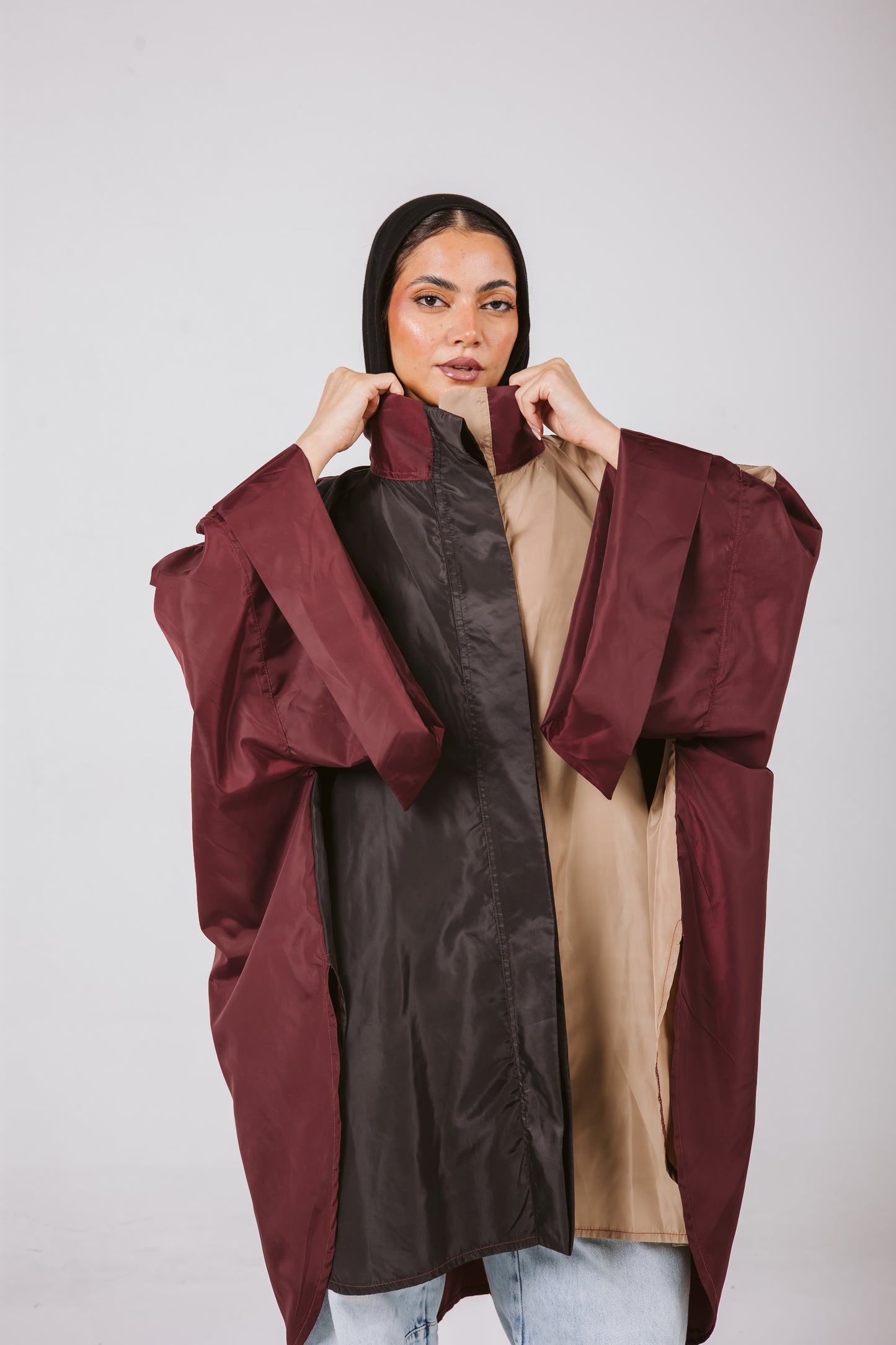 Batwing Jacket in Burgundy