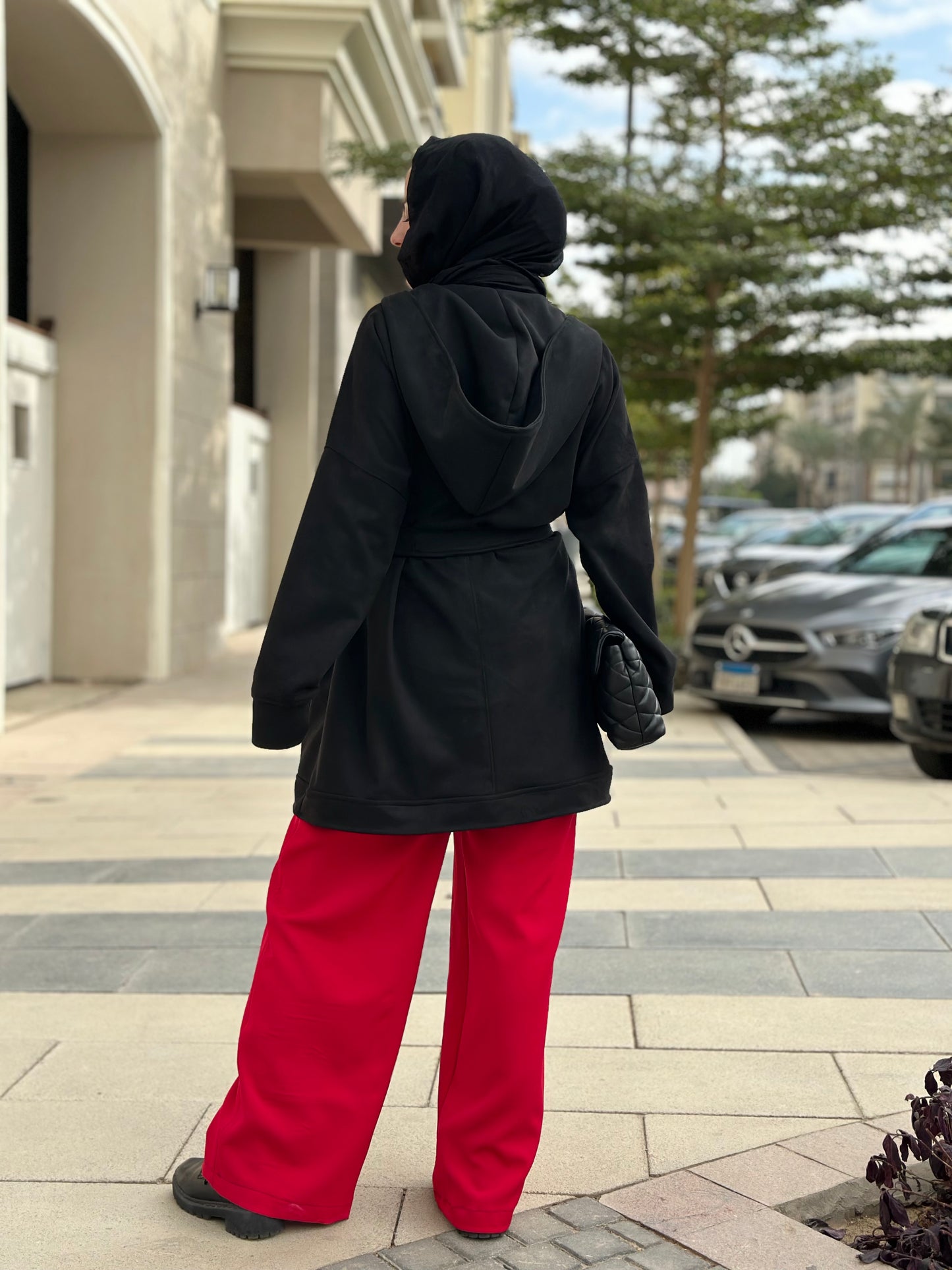 Wide Leg Pants in Red