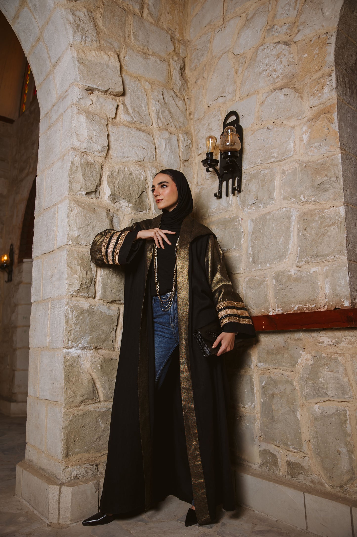 Turath Kaftan in Black