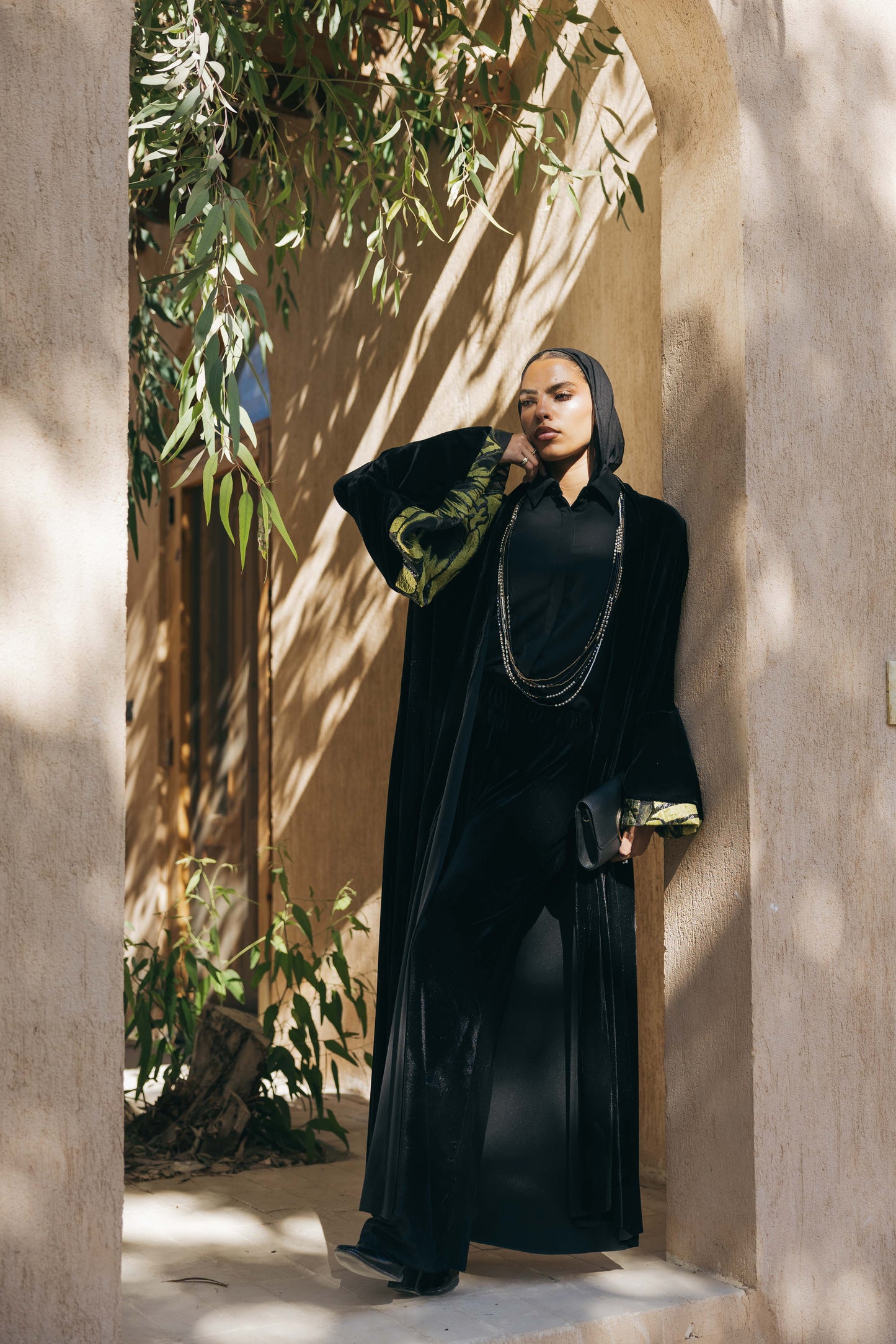 Layan Kaftan in Black