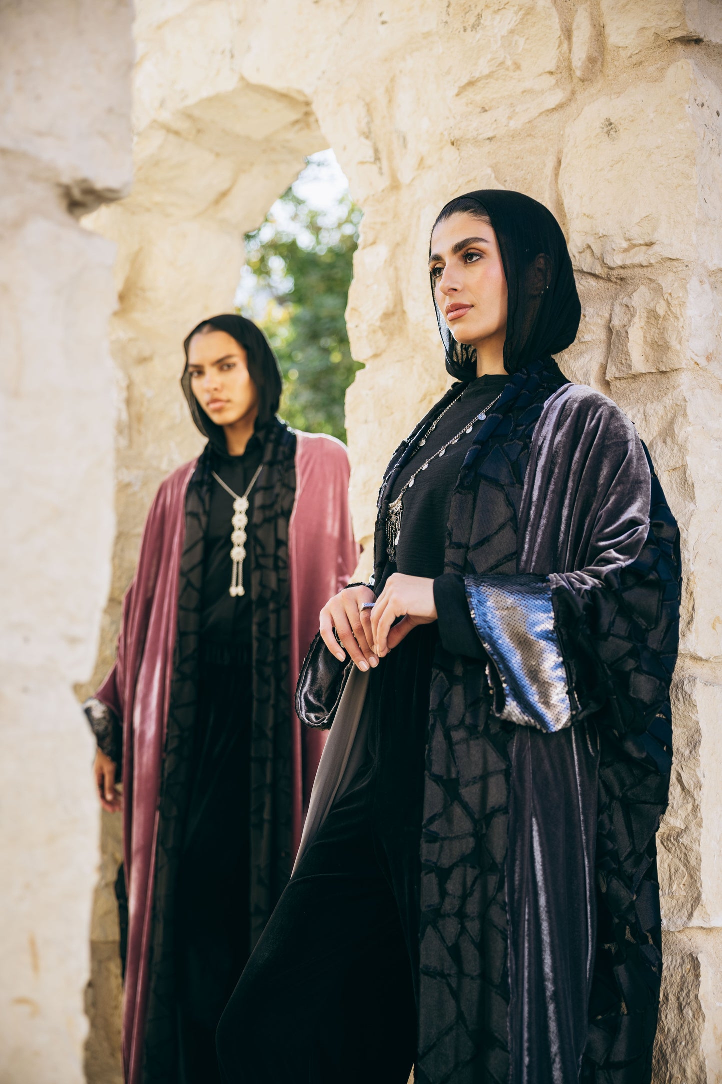 Dorra Kaftan in Grey