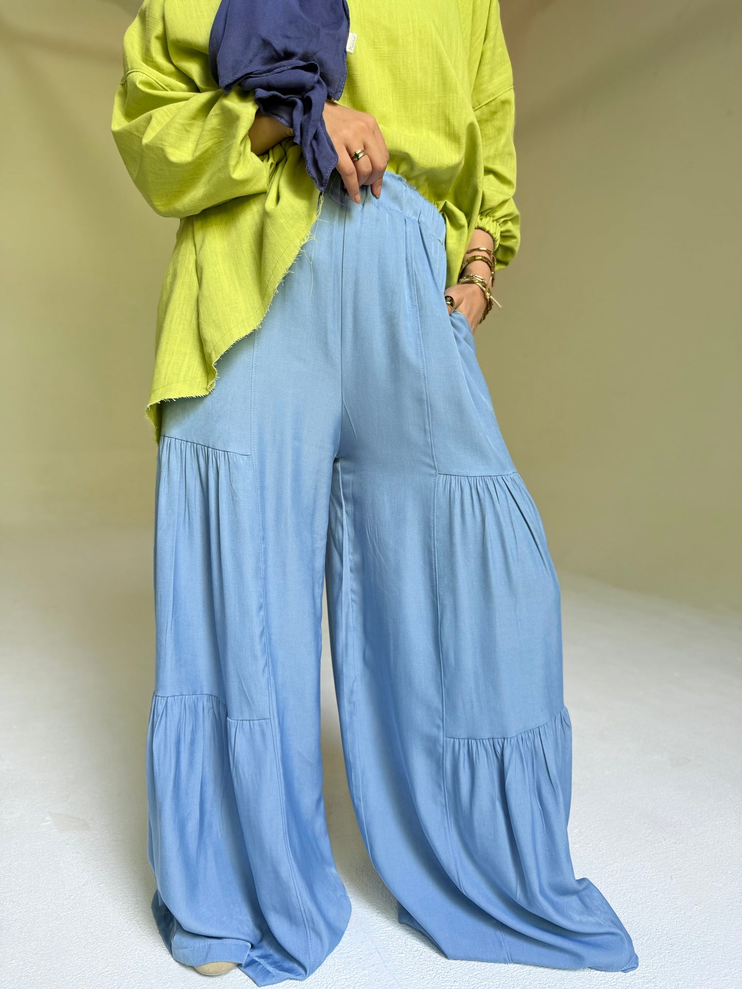 Palazzo Pants in Sky Blue