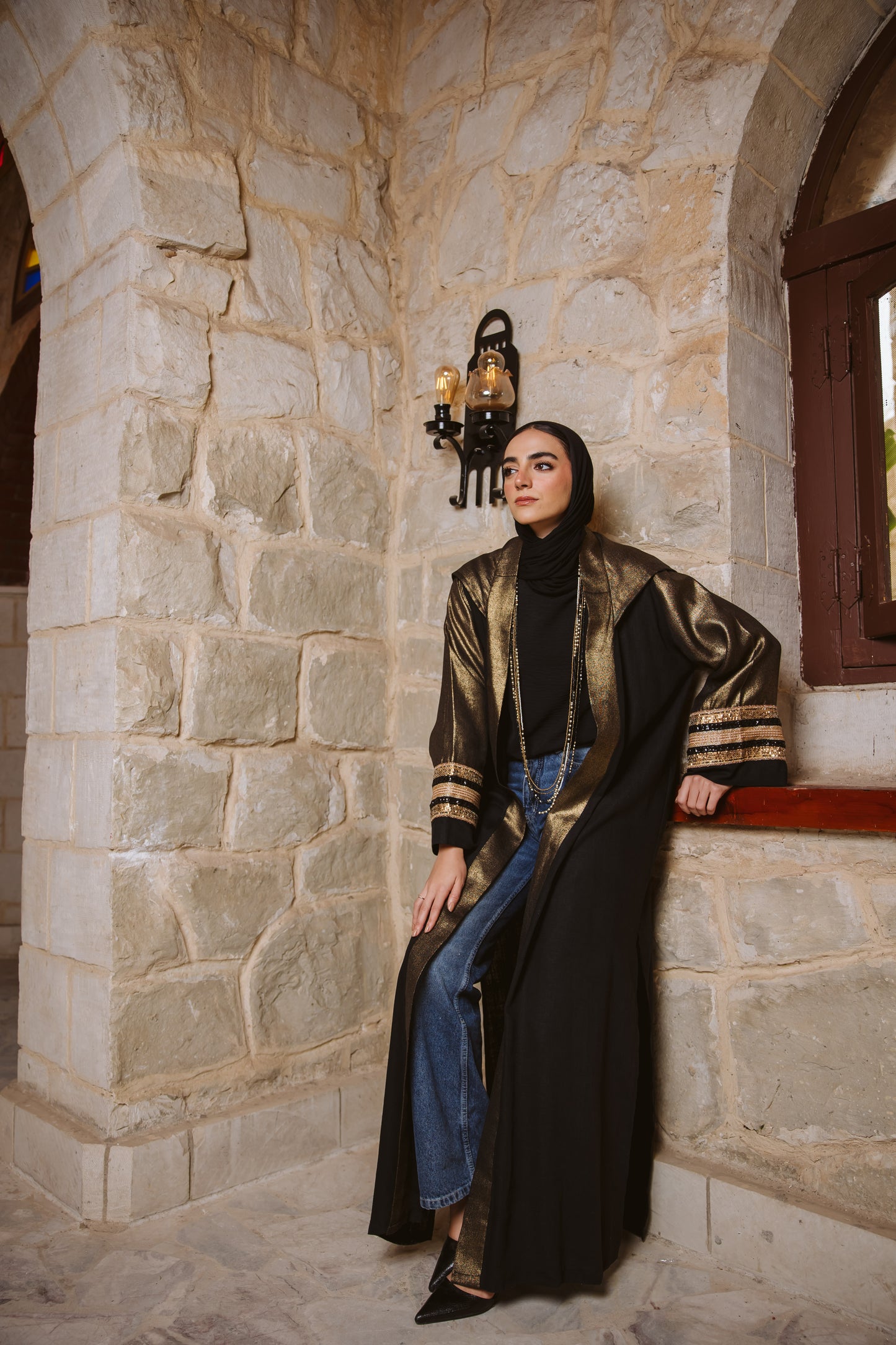 Turath Kaftan in Black