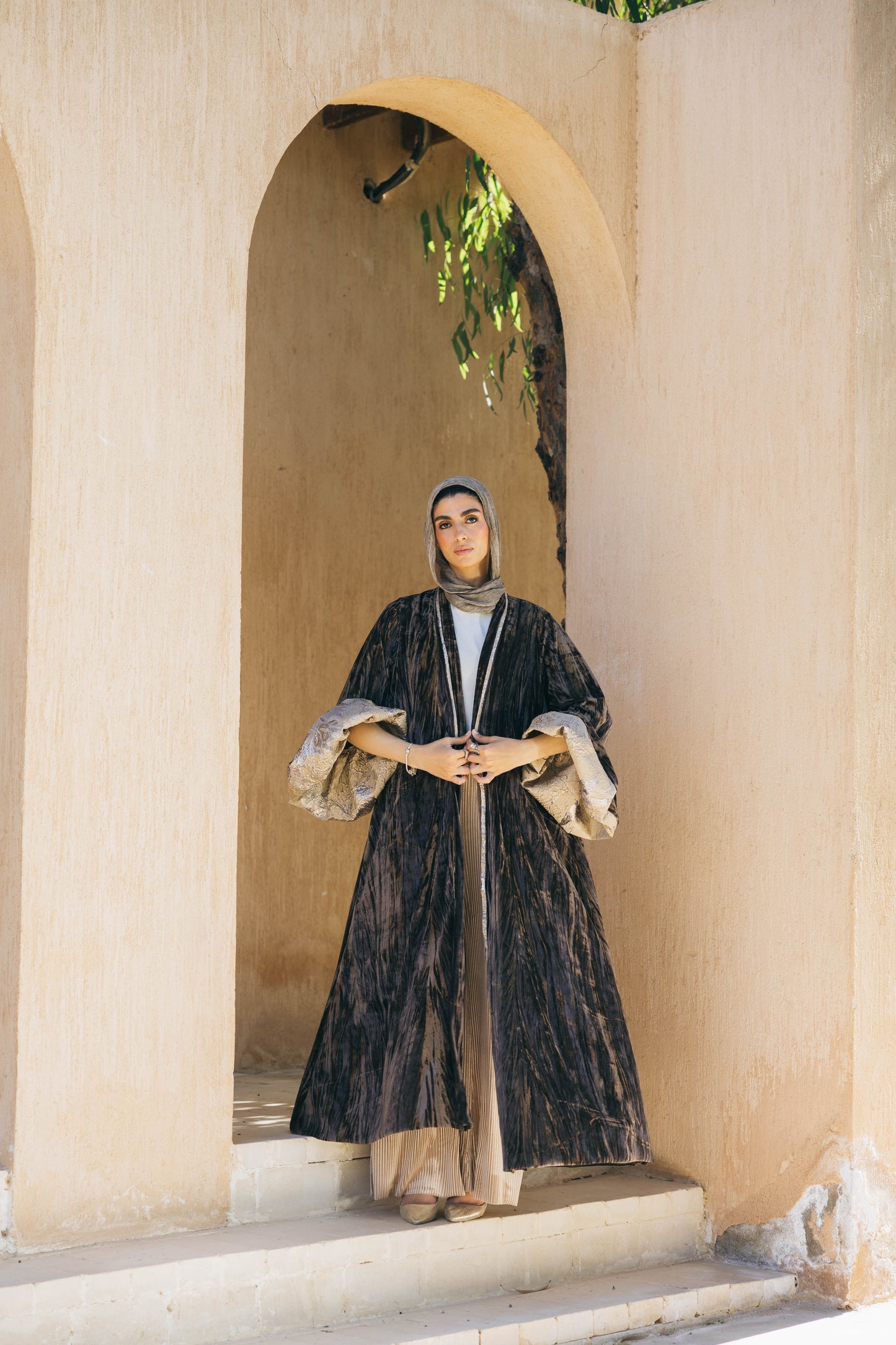 Layan Kaftan in Beige