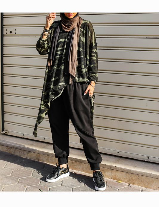 Camouflage Hoodie Top