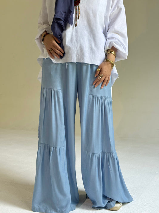 Palazzo Pants in Sky Blue