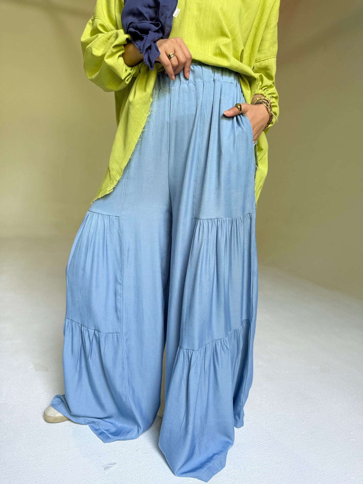 Palazzo Pants in Sky Blue