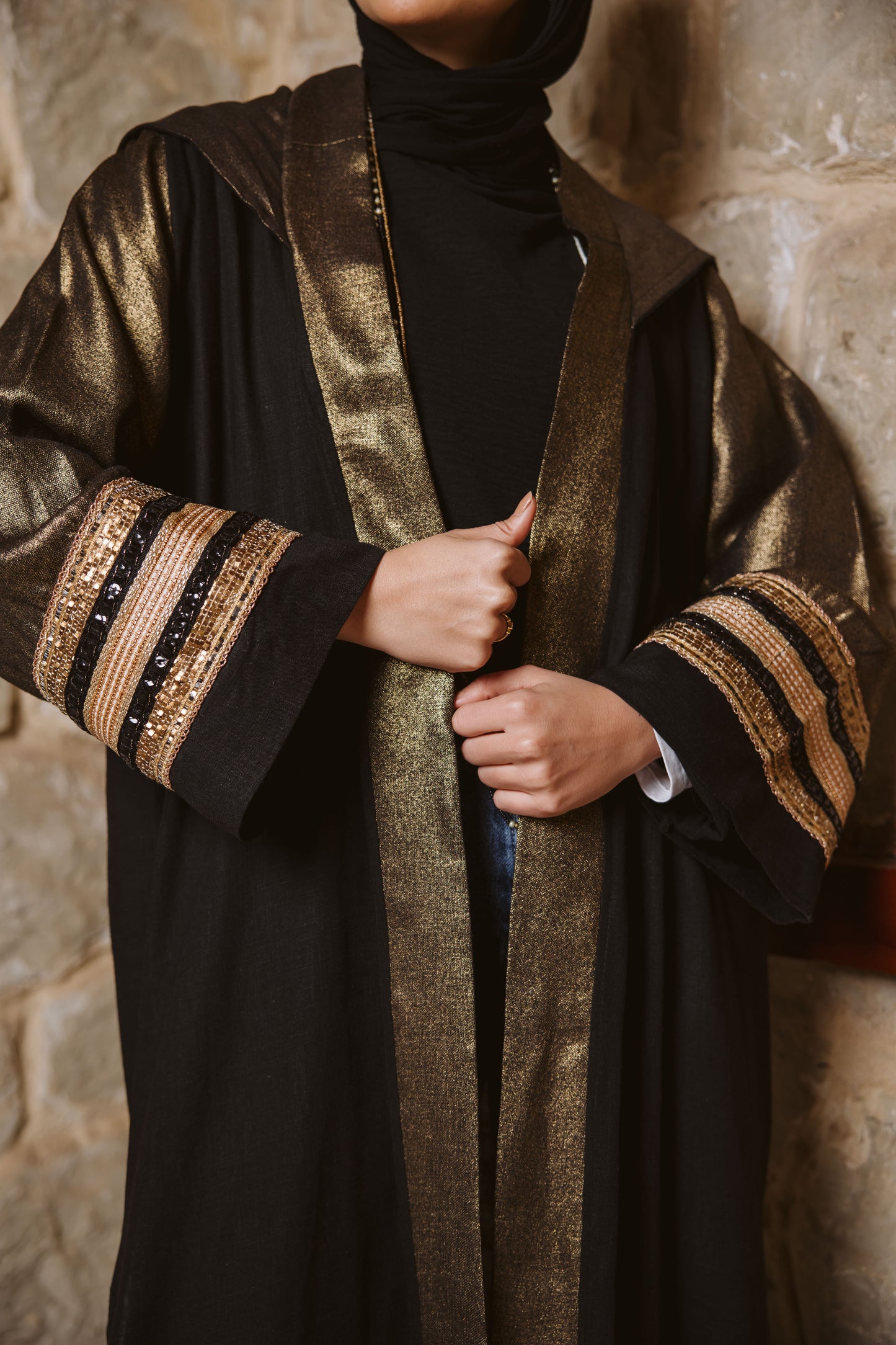 Turath Kaftan in Black