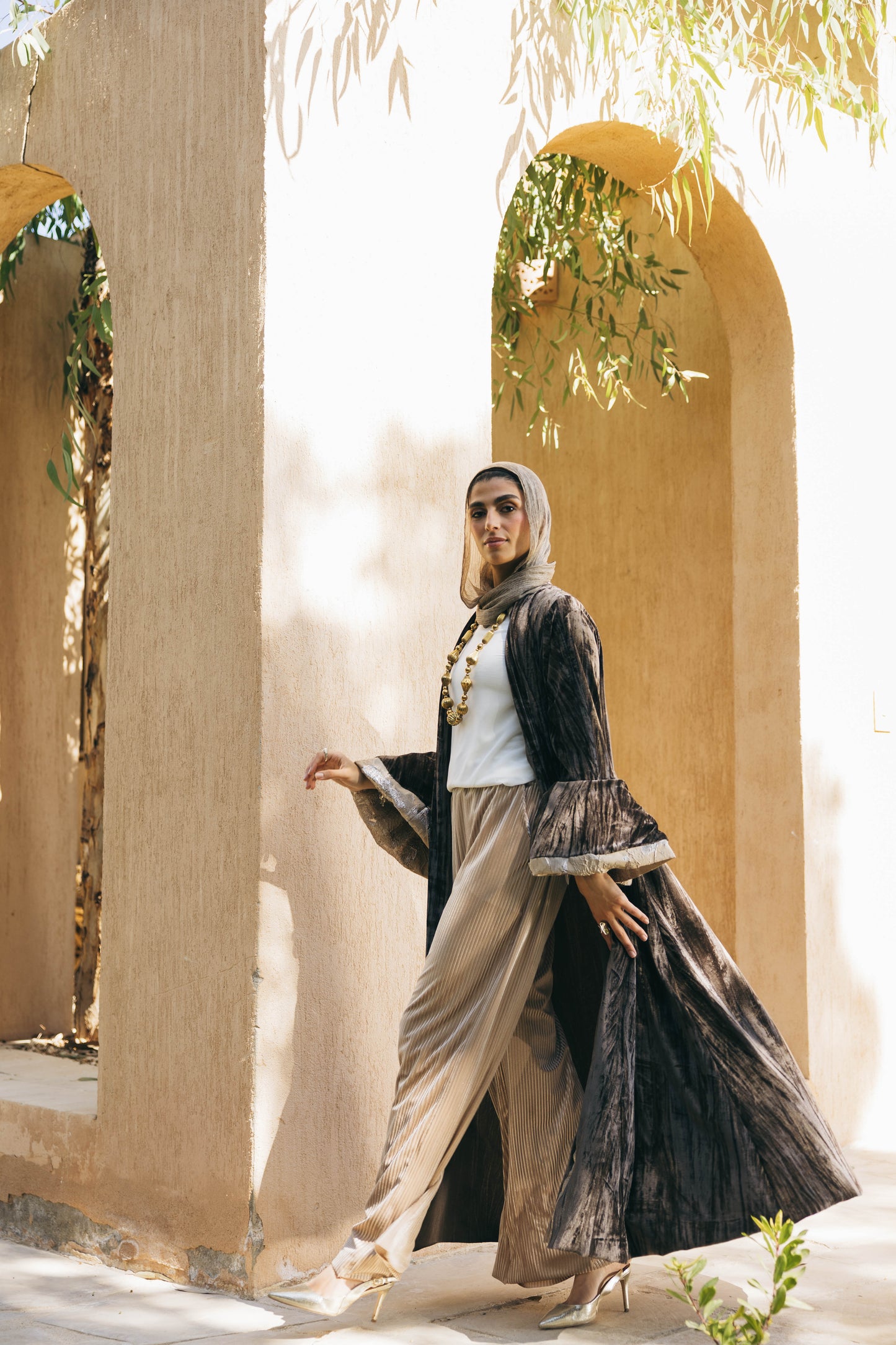 Layan Kaftan in Beige