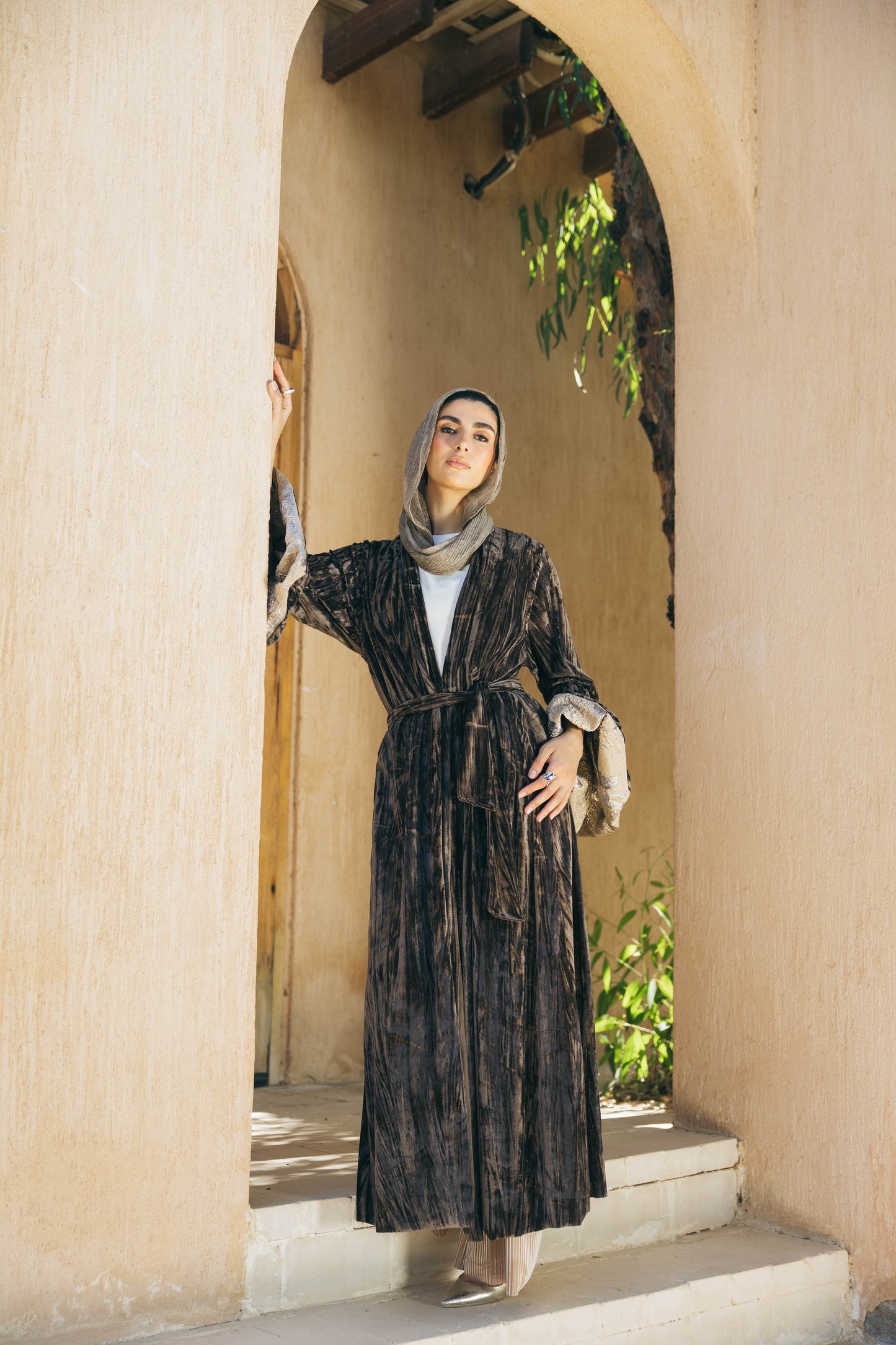 Layan Kaftan in Beige