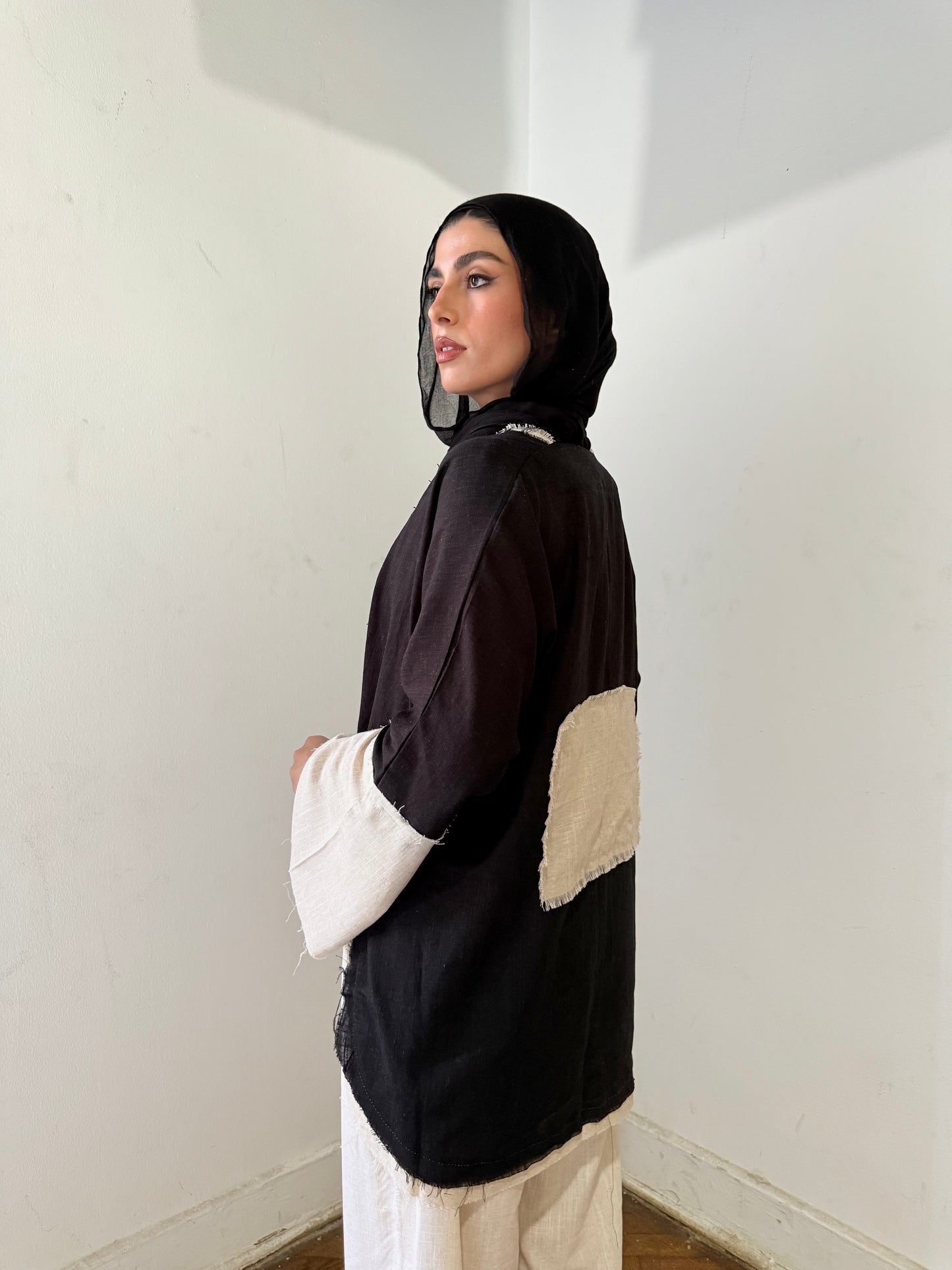 Multiway Linen Top in Black