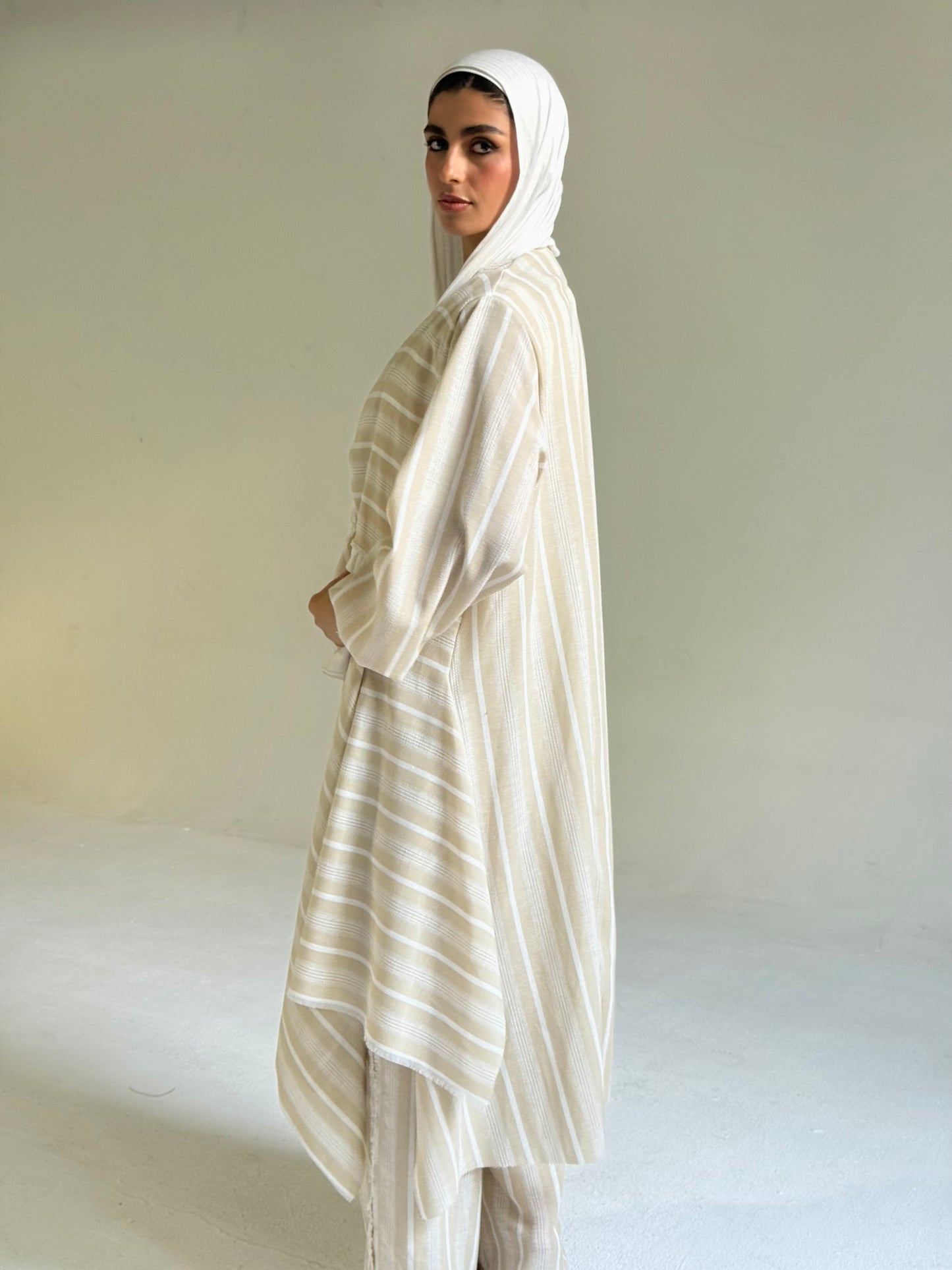 Multiway Asymmetrical Linen Set in Beige