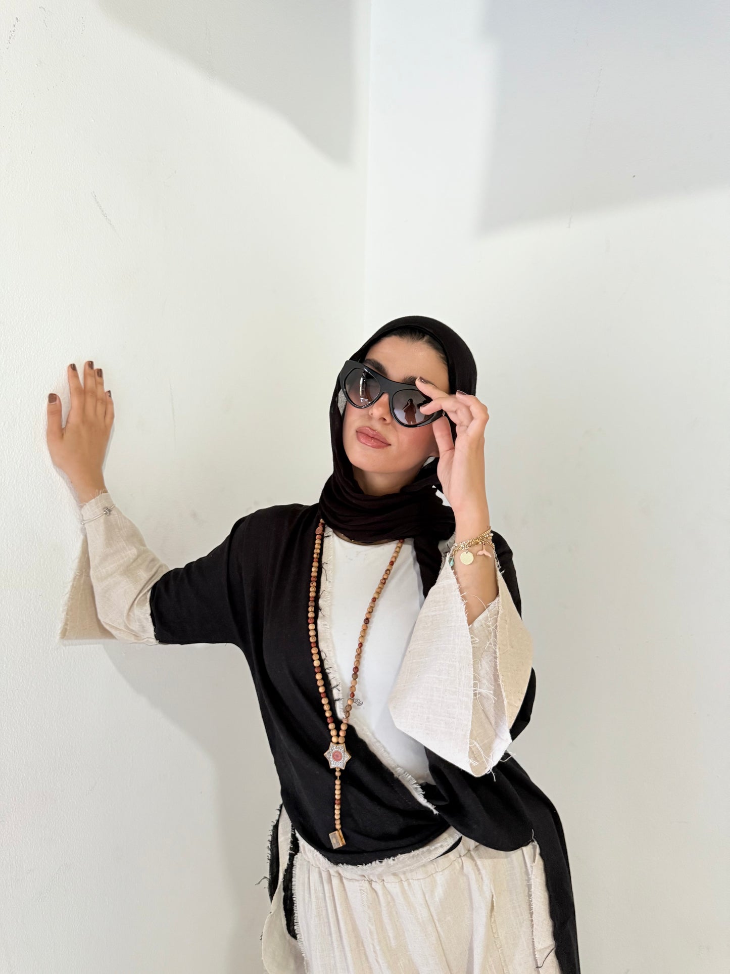 Multiway Linen Top in Black