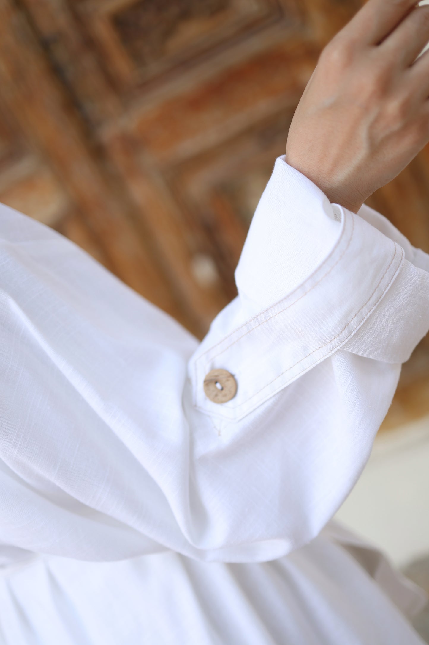 Pockets Linen Shirt in White