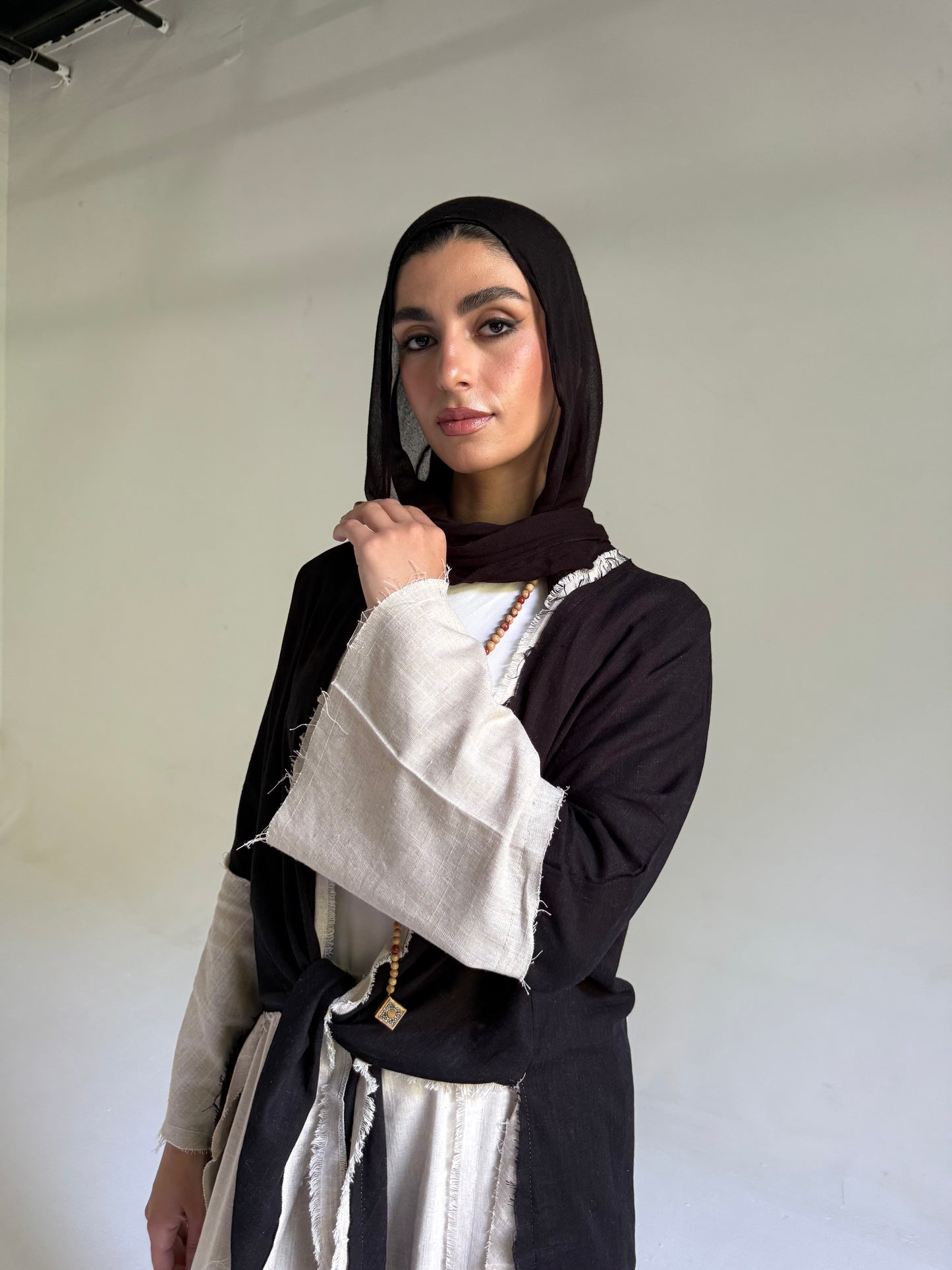 Multiway Linen Top in Black