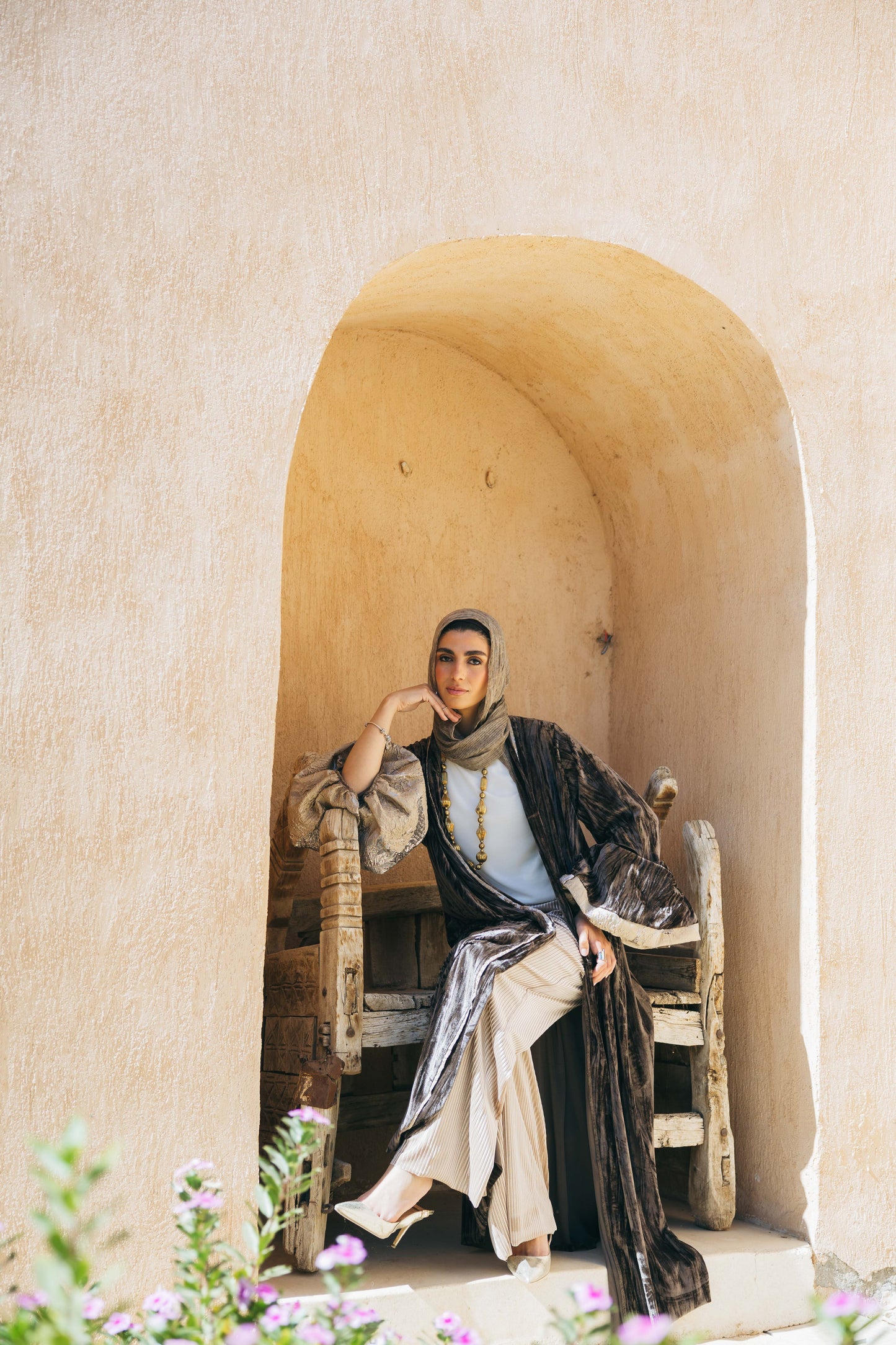 Layan Kaftan in Beige