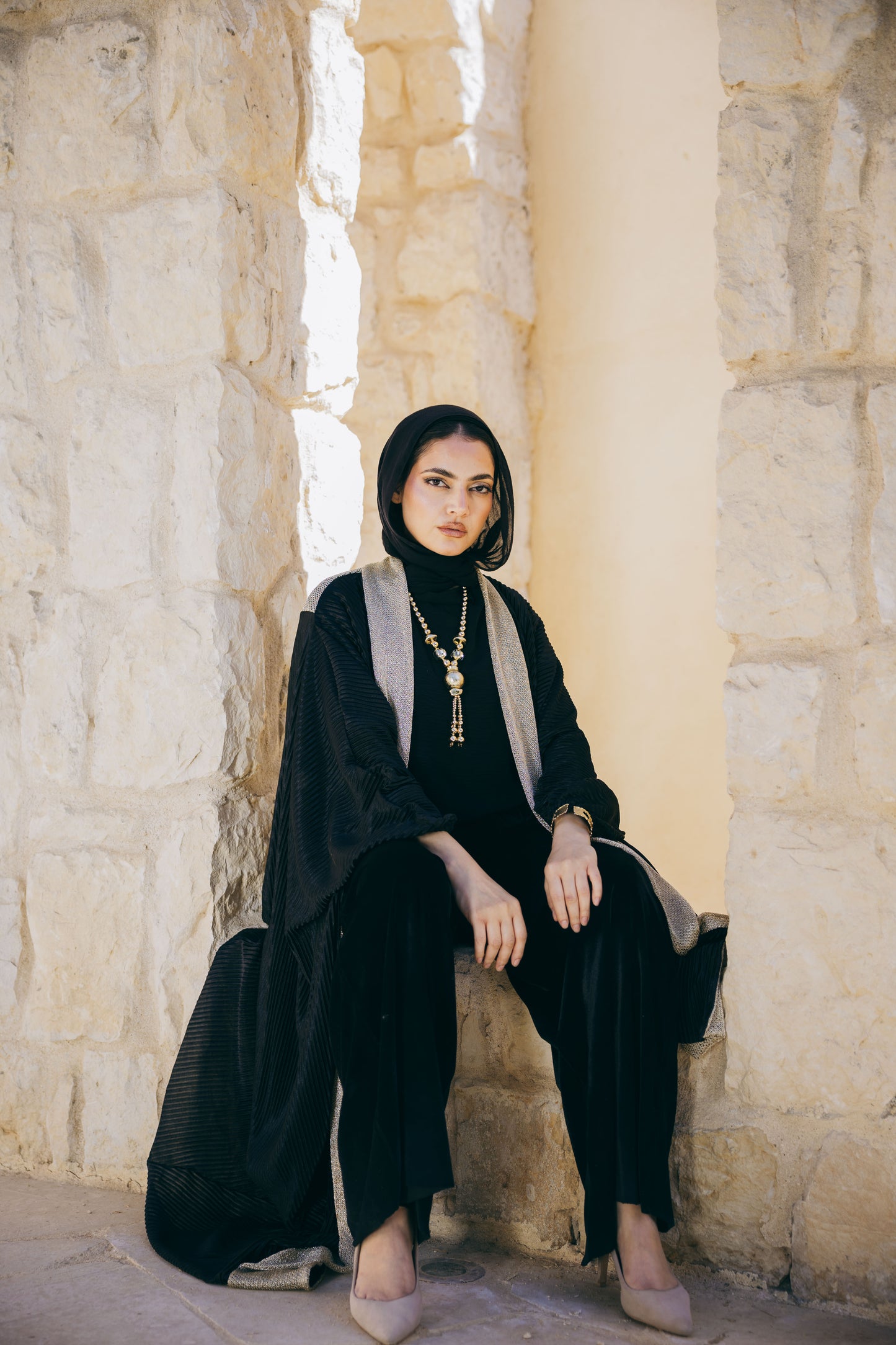 Amira Back Drapé Kaftan