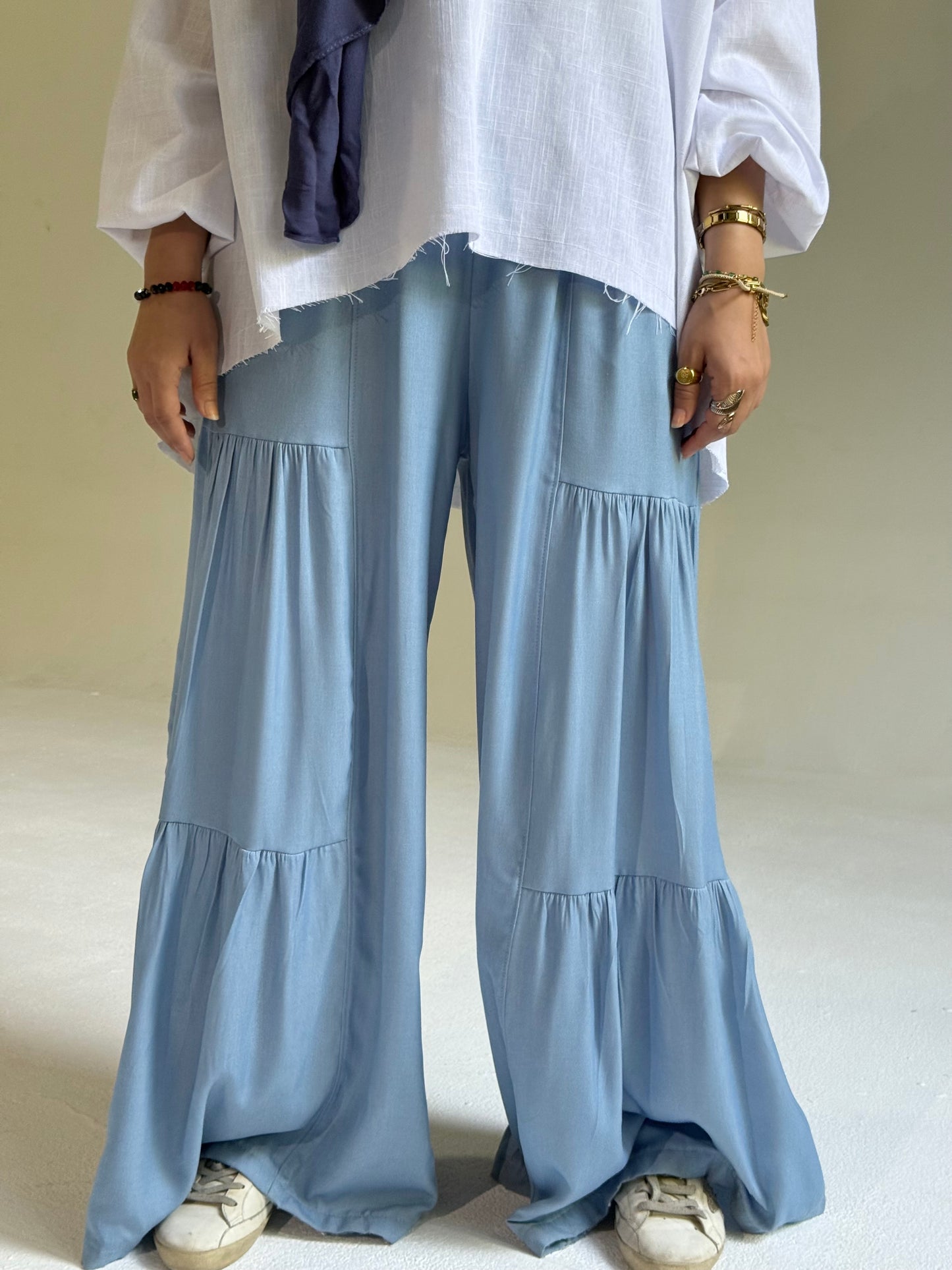 Palazzo Pants in Sky Blue